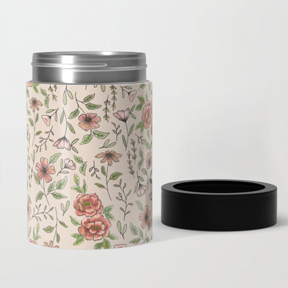 Spring Floral Can Cooler