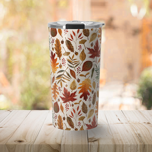 Watercolor Fall Leaves Travel Mug