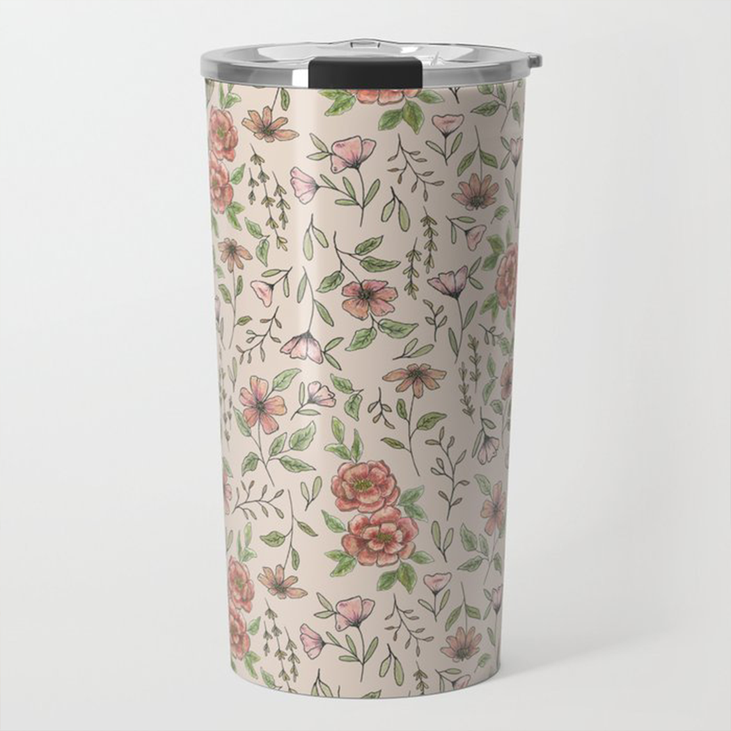 Spring Floral Travel Mug