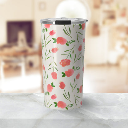 Spring Watercolor Travel Coffee Mug