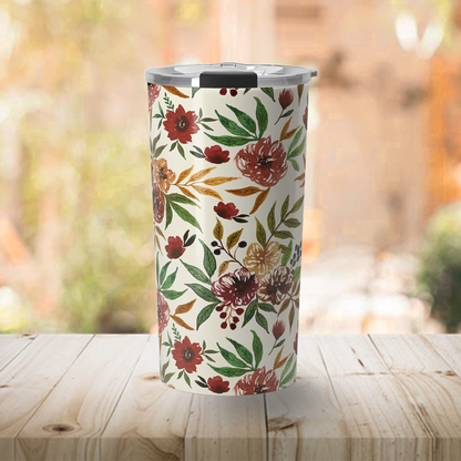 Autumn Flowers Travel Mug