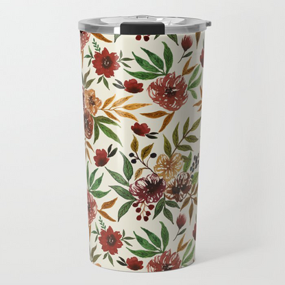 Autumn Flowers Travel Mug