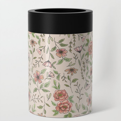 Spring Floral Can Cooler