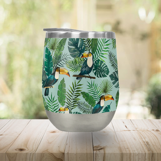 Tropical Toucan Wine Tumbler